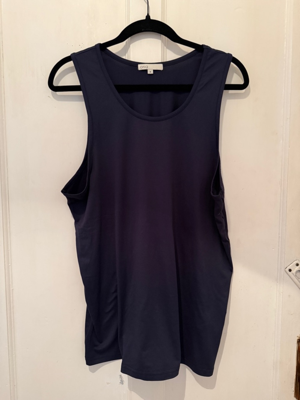 Onia Navy Athletic Scoop Tank Top